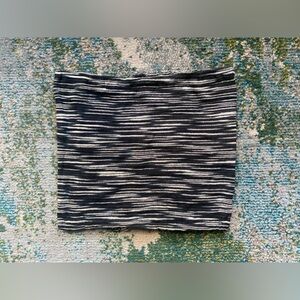Y2K Jayli black white space dye cotton festival boho tube top, size medium